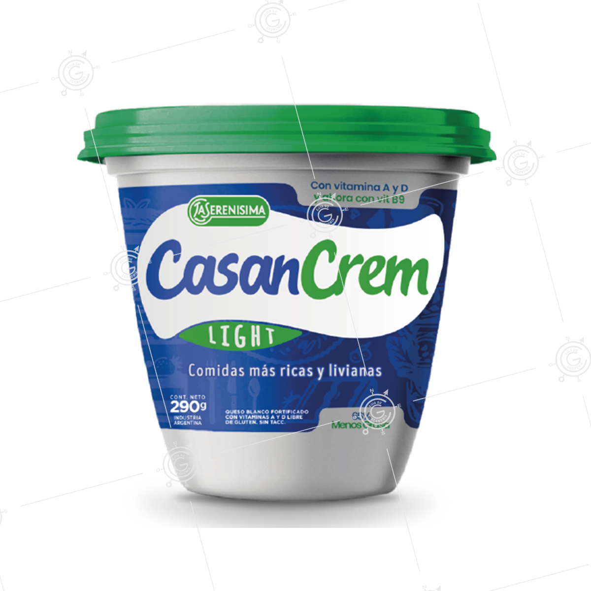 QUESO CREMA CASANCREM LIGHT SERENISIMA POTE 290 GR Casa Grütter